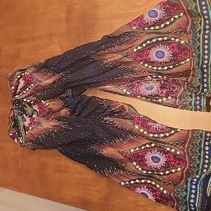 Beautiful light weight, wide leg boho pants